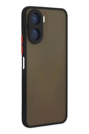 DEFNE STORE Vivo Y16 Uyumlu Kılıf Montreal Silikon Kapak - Siyah DFNBEZ