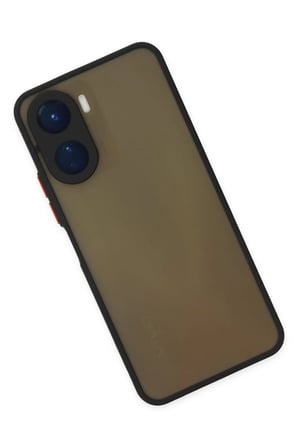 DEFNE STORE Vivo Y16 Uyumlu Kılıf Montreal Silikon Kapak - Siyah DFNBEZ