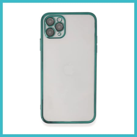 DEFNE STORE iPhone 11 Pro Uyumlu Kılıf Lensli Silikon - Yeşil DFNBEZ