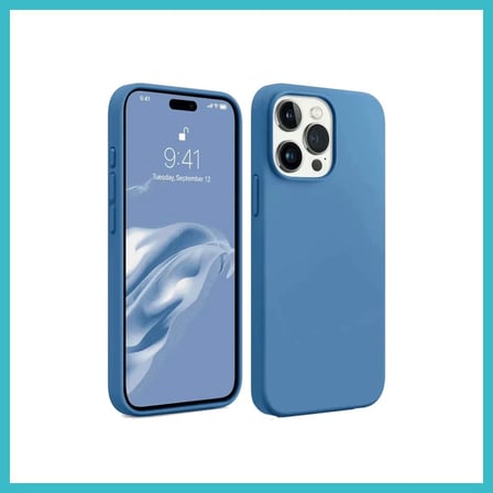 DEFNE STORE iPhone 15 Pro Uyumlu Kılıf First Silikon - Mavi DFNBEZ