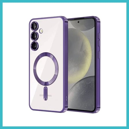Defne Store Samsung Galaxy A15 4G Uyumlu Kross Magnetice Kapak - Mor Dfnbez