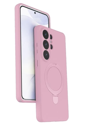 DEFNE STORE Samsung Galaxy S26 Ultra Uyumlu Regal Magsafe Standlı Kapak - Açık Pembe DFNBEZ