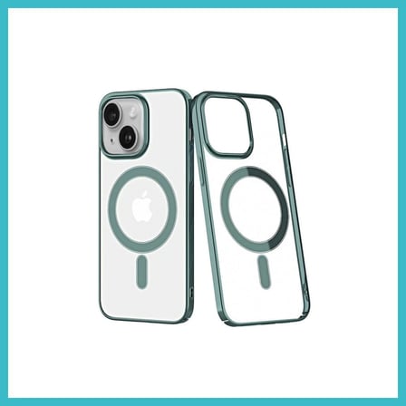 DEFNE STORE iPhone 14 Plus Uyumlu Kılıf Element Magneticsafe Sert Kapak - Köknar Yeşili DFNBEZ