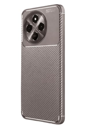 DEFNE STORE Tecno Spark 30 Pro Uyumlu Kılıf Auto Focus Karbon Kapak - Gri DFNBEZ