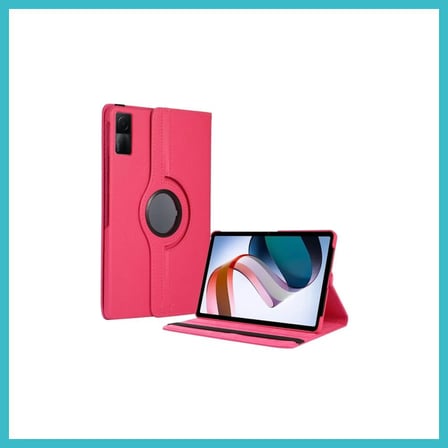 DEFNE STORE Redmi Pad SE 4G Uyumlu Kılıf 360 Tablet Deri Kılıf - Pembe DFNBEZ