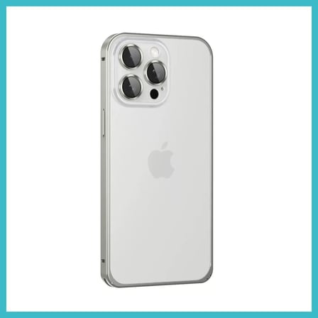 DEFNE STORE Joko iPhone 15 Pro Max Uyumlu Metal Bumper Mat Kapak - Gri DFNBEZ