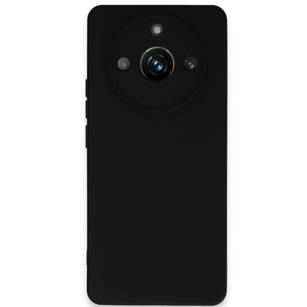 DEFNE STORE Realme 11 Pro Uyumlu Kılıf Nano içi Kadife Silikon - Siyah DFNBEZ