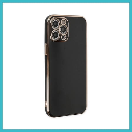 DEFNE STORE iPhone 12 Pro Max Uyumlu Kılıf Volet Silikon - Siyah DFNBEZ