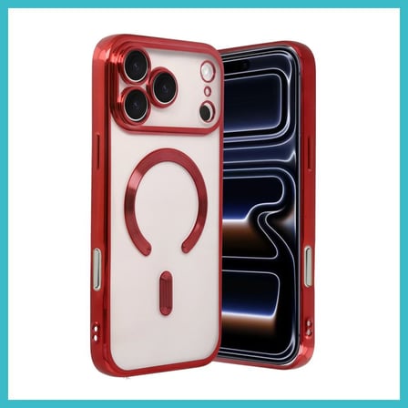 DEFNE STORE iPhone 17 Pro Uyumlu Kross Magneticsafe Kapak - Kırmızı DFNBEZ