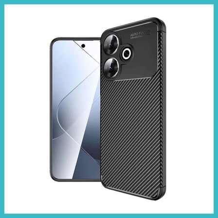 DEFNE STORE Redmi 13 4G Uyumlu Kılıf Auto Focus Karbon Kapak - Siyah DFNBEZ