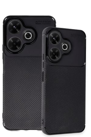 DEFNE STORE Redmi 13 4G Uyumlu Kılıf Auto Focus Karbon Kapak - Siyah DFNBEZ