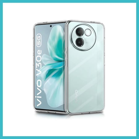 DEFNE STORE Vivo V30e Uyumlu Kılıf Lüx Şeffaf Silikon DFNBEZ