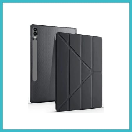 DEFNE STORE Samsung Galaxy X510 Tab S9 FE 11 Kılıf Kalemlikli Mars Tablet Kılıfı - Siyah DFNBEZ