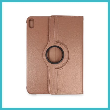 DEFNE STORE iPad 2025 10.9 10.Nesil (A16) Kılıf 360 Tablet Deri Kılıf - Rose Gold DFNBEZ