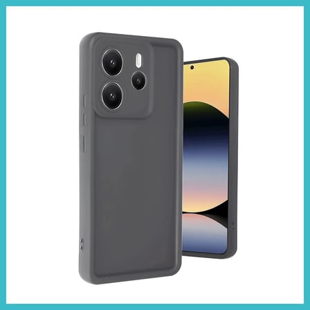 DEFNE STORE Redmi Note 14 4G Uyumlu Kılıf Viera Silikon - Gri DFNBEZ
