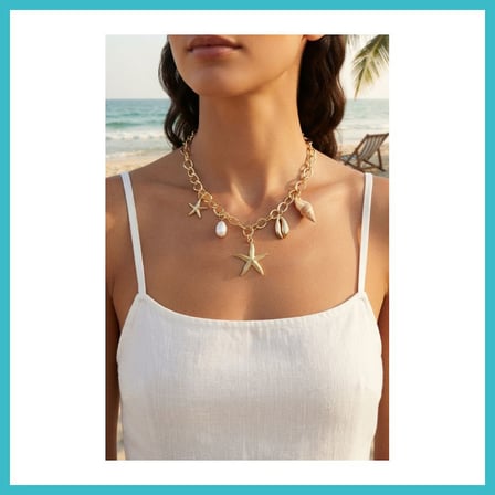 DEFNE STORE Maris Deniz Yıldızı Charm Kolye DFNBEZ