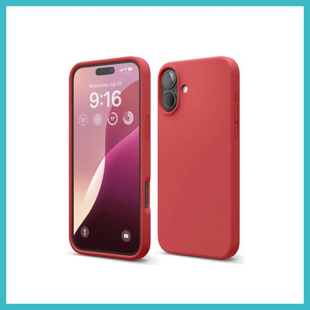 DEFNE STORE iPhone 16 Plus Uyumlu Kılıf Nano içi Kadife Silikon - Kırmızı DFNBEZ