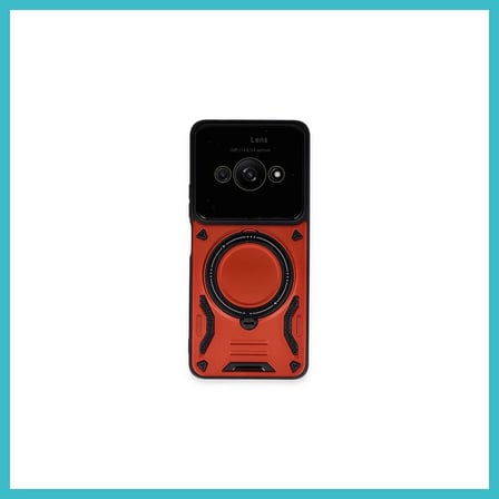 DEFNE STORE Poco C61 Uyumlu Kılıf Joy Lens Standlı Kapak - Kırmızı DFNBEZ
