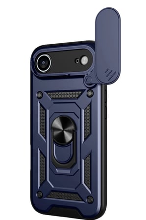 DEFNE STORE iPhone 17 Air Uyumlu Pars Lens Yüzüklü Silikon - Lacivert DFNBEZ