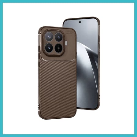 DEFNE STORE Mi 17T Pro Uyumlu Auto Focus Karbon Kapak - Kahverengi DFNBEZ