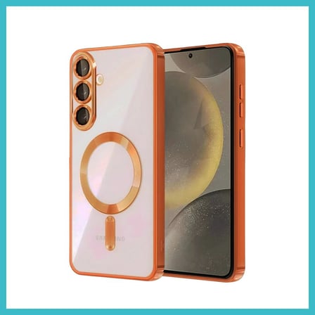 Defne Store Samsung Galaxy A37 5G Uyumlu Kross Magneticsafe Kapak - Turuncu Dfnbez