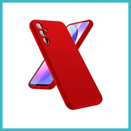 DEFNE STORE Samsung Galaxy A24 4G Uyumlu Kılıf First Silikon - Kırmızı DFNBEZ