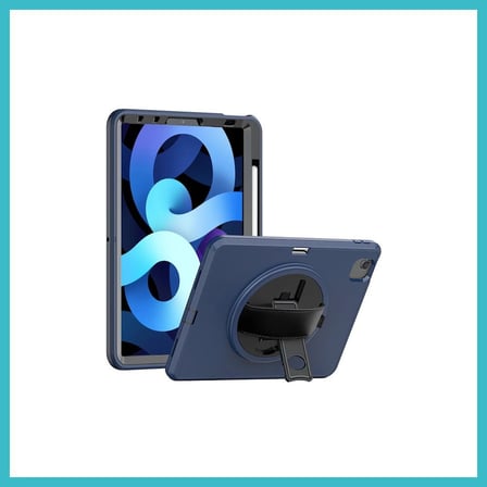 DEFNE STORE iPad 2025 10.9 10.Nesil (A16) Kılıf Hand Strap Tablet Kılıfı - Lacivert DFNBEZ