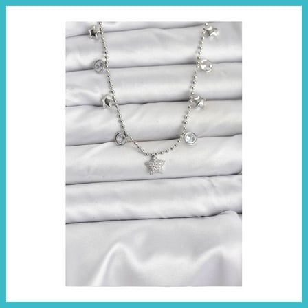 DEFNE STORE Pirinç Gümüş Renk Yıldız Model Kadın Kolye DFNBEZ