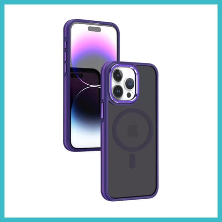DEFNE STORE Joko iPhone 15 Pro Max Uyumlu Winner Magsafe Kapak - Derin Mor DFNBEZ