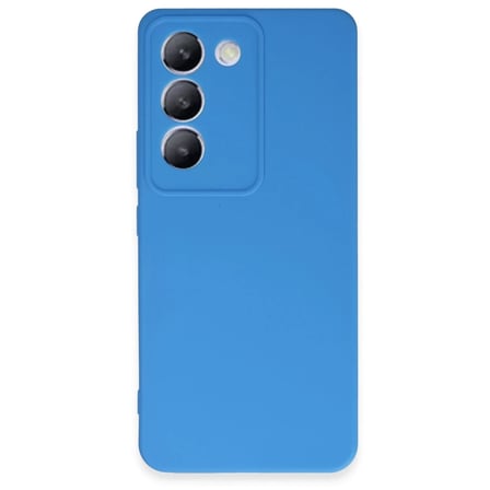 DEFNE STORE Vivo V30 Lite 4G Uyumlu Kılıf First Silikon - Mavi DFNBEZ
