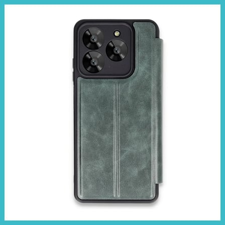DEFNE STORE General Mobile Era 50 Kılıf Flip Cover - Koyu Yeşil DFNBEZ