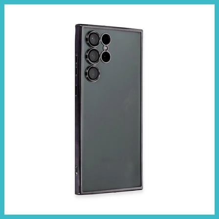 DEFNE STORE Samsung Galaxy S22 Ultra Uyumlu Kılıf Lensli Silikon - Siyah DFNBEZ