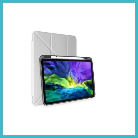 DEFNE STORE Samsung Galaxy Tab A9 Plus Kılıf Kalemlikli Mars Tablet Kılıfı - Gri DFNBEZ