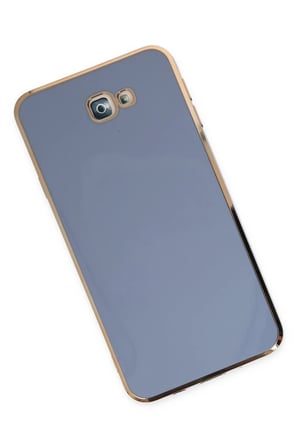 DEFNE STORE Samsung Galaxy J7 Prime Uyumlu Kılıf Volet Silikon - Mavi DFNBEZ