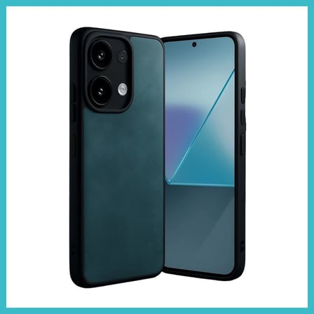 DEFNE STORE Redmi Note 13 Pro 5G Uyumlu Kılıf Aras Deri Kapak - Koyu Yeşil DFNBEZ