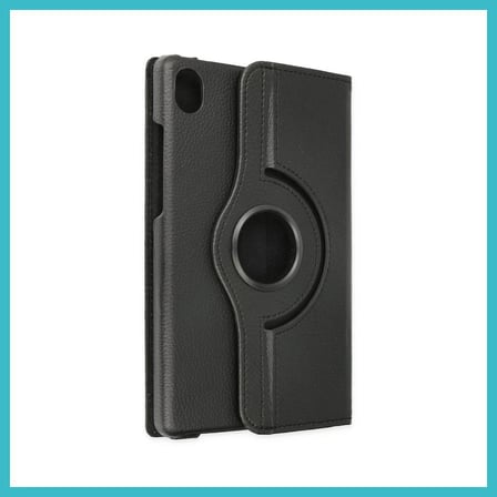 DEFNE STORE Lenovo Tab M8 Kılıf 360 Tablet Deri Kılıf - Siyah DFNBEZ