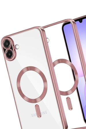 Defne Store Samsung Galaxy A07 4G Uyumlu Kross Magneticsafe Kapak Rose Dfnbez