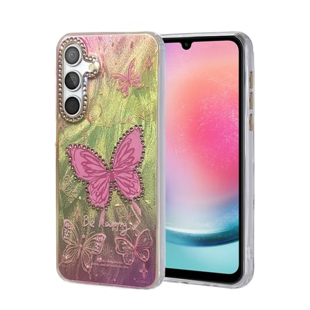 DEFNE STORE Samsung Galaxy A24 4G Uyumlu Kılıf Blade Aynalı Desenli Kapak - Desen 5 DFNBEZ