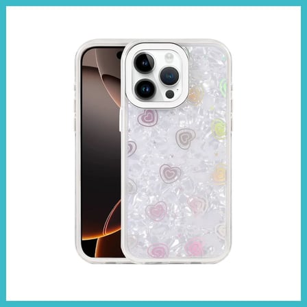 DEFNE STORE iPhone 16 Pro Uyumlu Lumi Desenli Kapak - Beyaz DFNBEZ