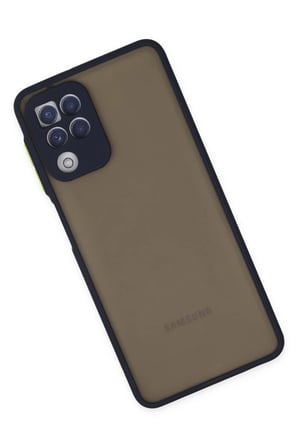 DEFNE STORE Samsung Galaxy A22 Uyumlu Kılıf Montreal Silikon Kapak - Lacivert DFNBEZ