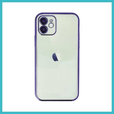 DEFNE STORE iPhone 12 Uyumlu Kılıf Lensli Silikon - Mor DFNBEZ