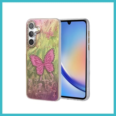 DEFNE STORE Samsung Galaxy A34 5G Uyumlu Kılıf Blade Aynalı Desenli Kapak - Desen 5 DFNBEZ