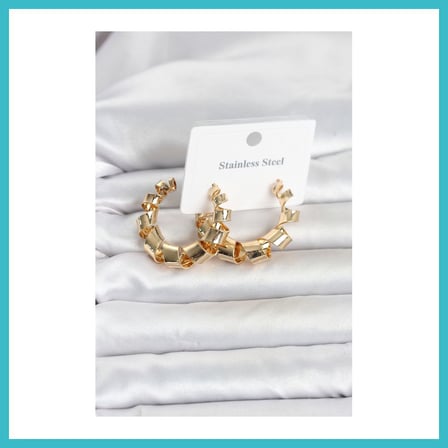 DEFNE STORE 316L Çelik Gold Renk Spiral Halka Kadın Küpe DFNBEZ