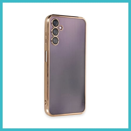 DEFNE STORE Samsung Galaxy A14 4G Uyumlu Kılıf Lensli Silikon - Gold DFNBEZ