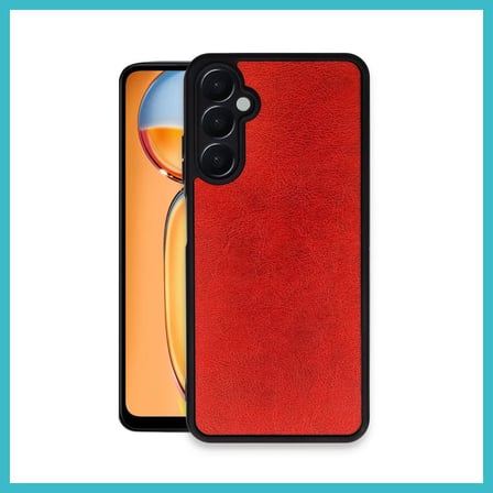 DEFNE STORE Samsung Galaxy A25 5G Uyumlu Kılıf Aras Deri Kapak - Kırmızı DFNBEZ