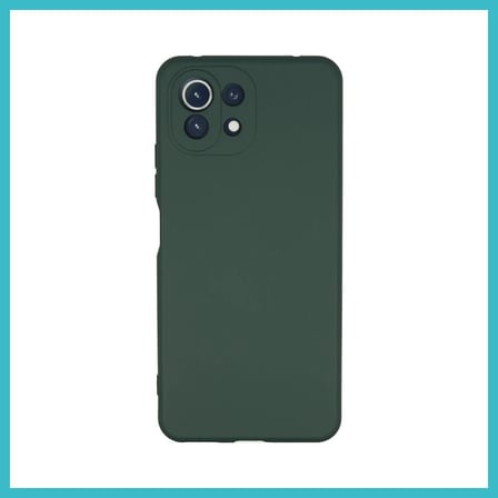 DEFNE STORE Mİ 11 Lite Uyumlu Kılıf Nano içi Kadife Silikon - Koyu Yeşil DFNBEZ