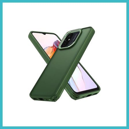 DEFNE STORE Redmi 12C Uyumlu Kılıf Elegant Kapak - Yeşil DFNBEZ