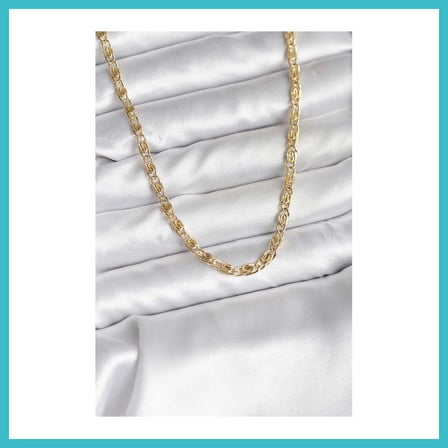 DEFNE STORE 14K Gold Renk Kaplama Zincir Model CM Kadın Kolye DFNBEZ