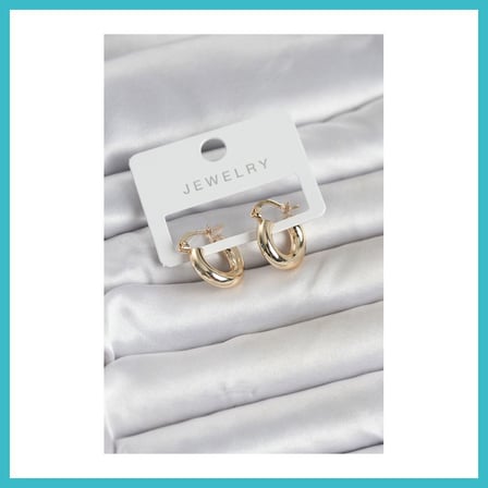DEFNE STORE Gold Renk Pirinç Halka 15 mm Kadın Küpe DFNBEZ