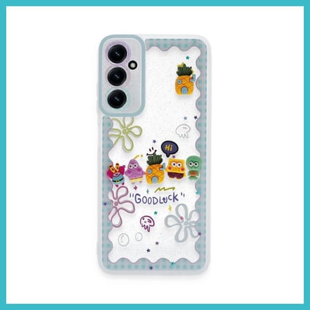 DEFNE STORE Samsung Galaxy A05S Uyumlu Kılıf Sweet Desenli Silikon Kapak - Açık Mavi DFNBEZ